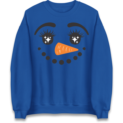 Snowman Face Christmas Sweatshirt
