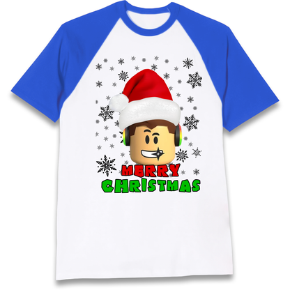 Roblox christmas Raglan T Shirt