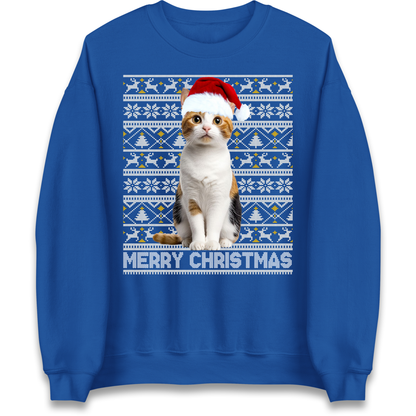Merry Christmas Cat Sweatshirt