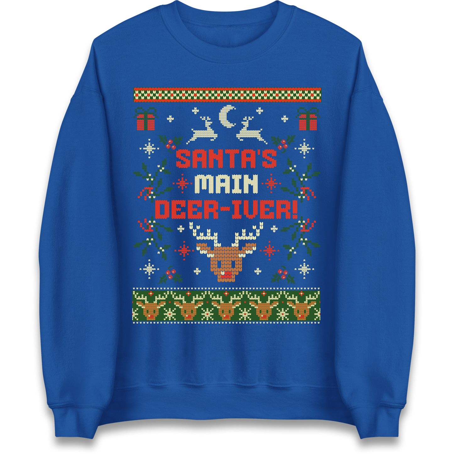 Santas Main Deer iver Christmas Sweatshirt
