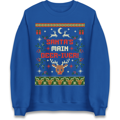 Santas Main Deer iver Christmas Sweatshirt