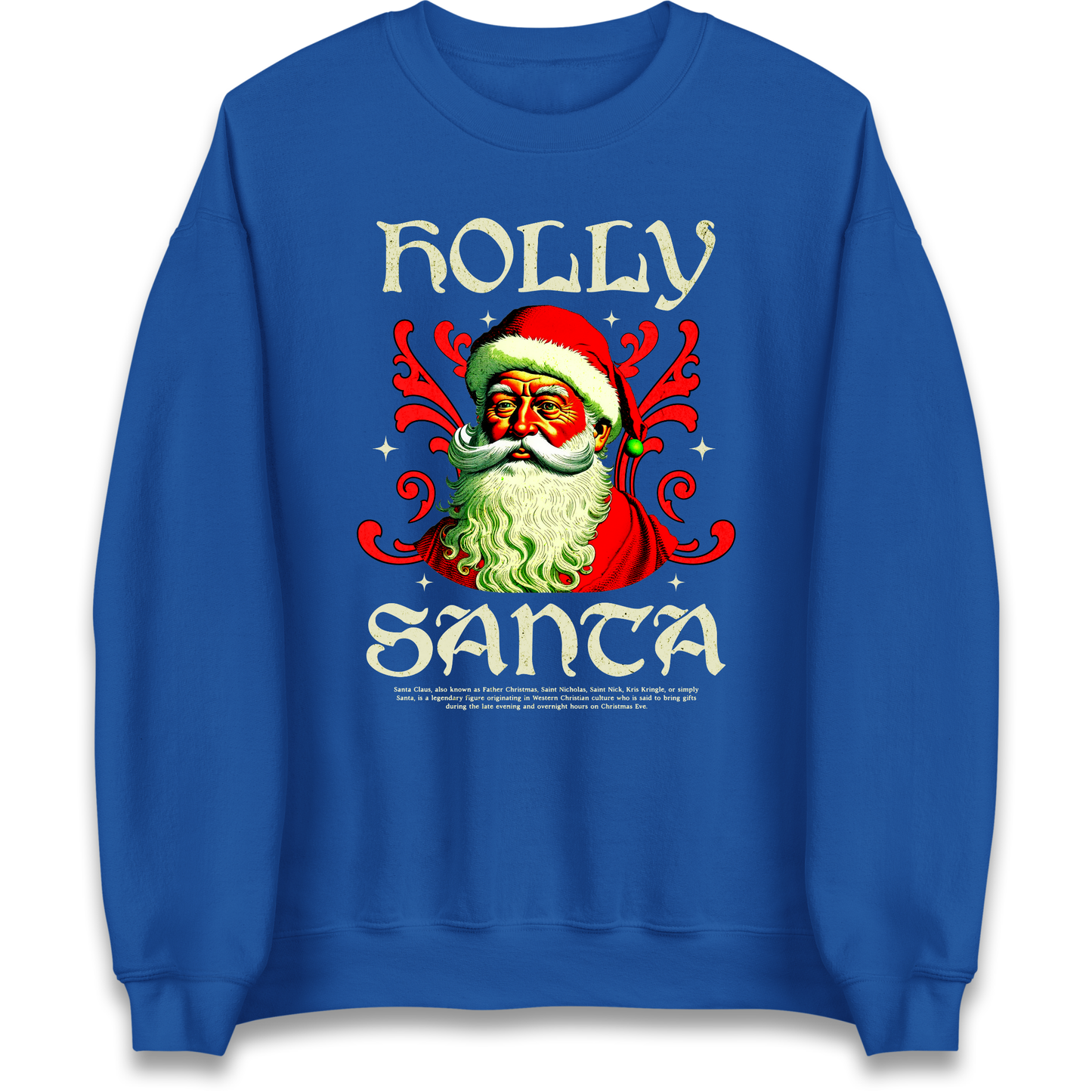 Holly Santa Christmas Sweatshirt