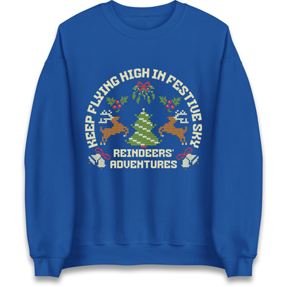 Keep Flying High In Festive Sky Christmas Sweatshirt