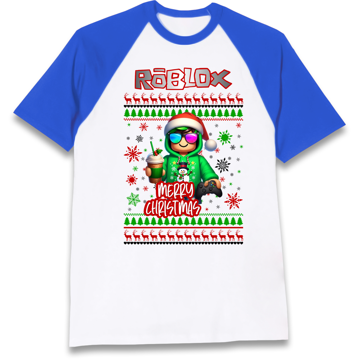 Roblox Merry Christmas Raglan T Shirt