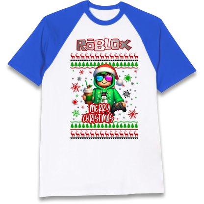Roblox Merry Christmas Raglan T Shirt