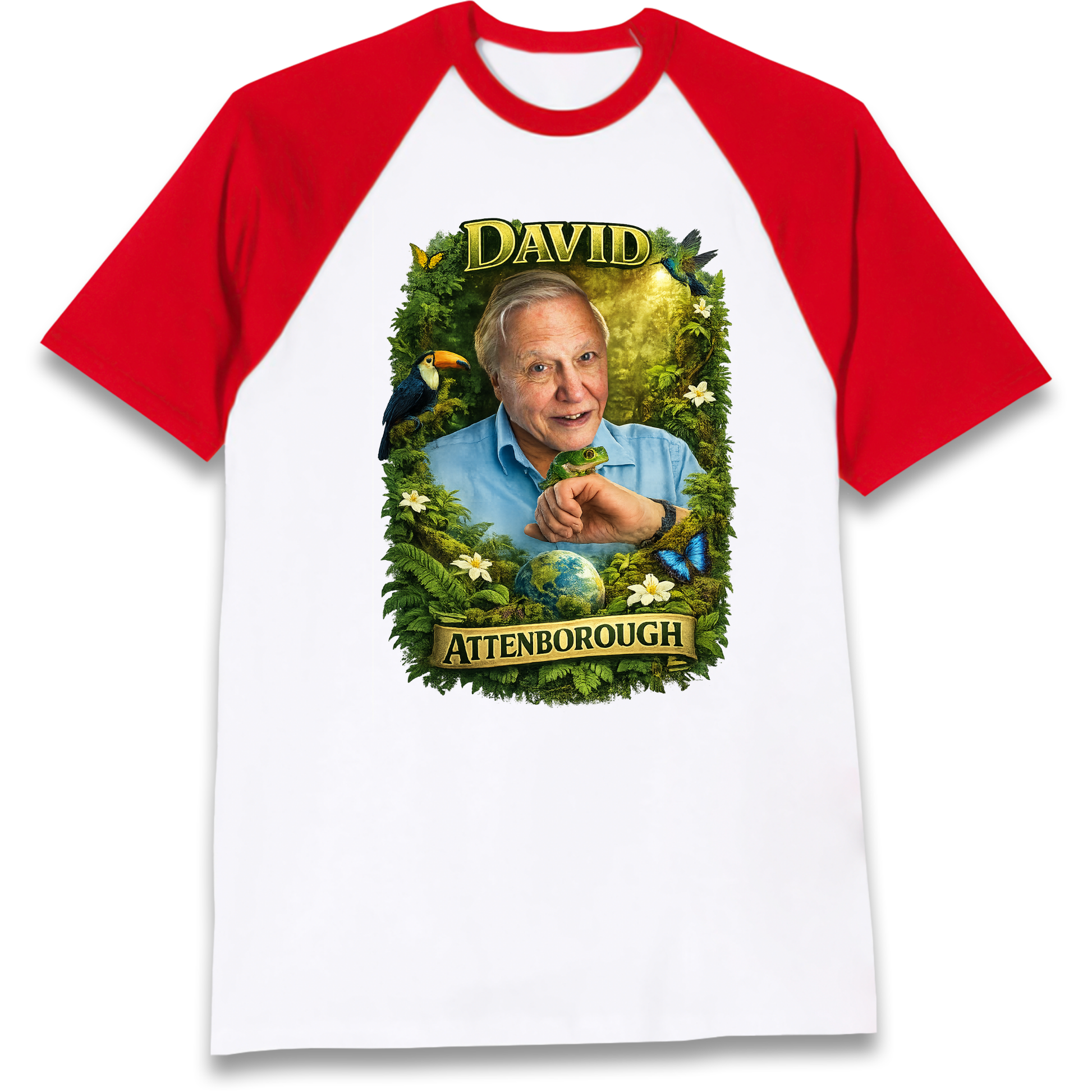 David Attenborough Raglan T Shirt