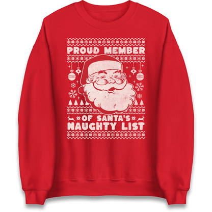 Proud Member Of Santas Naughty List Christmas Sweatshirt