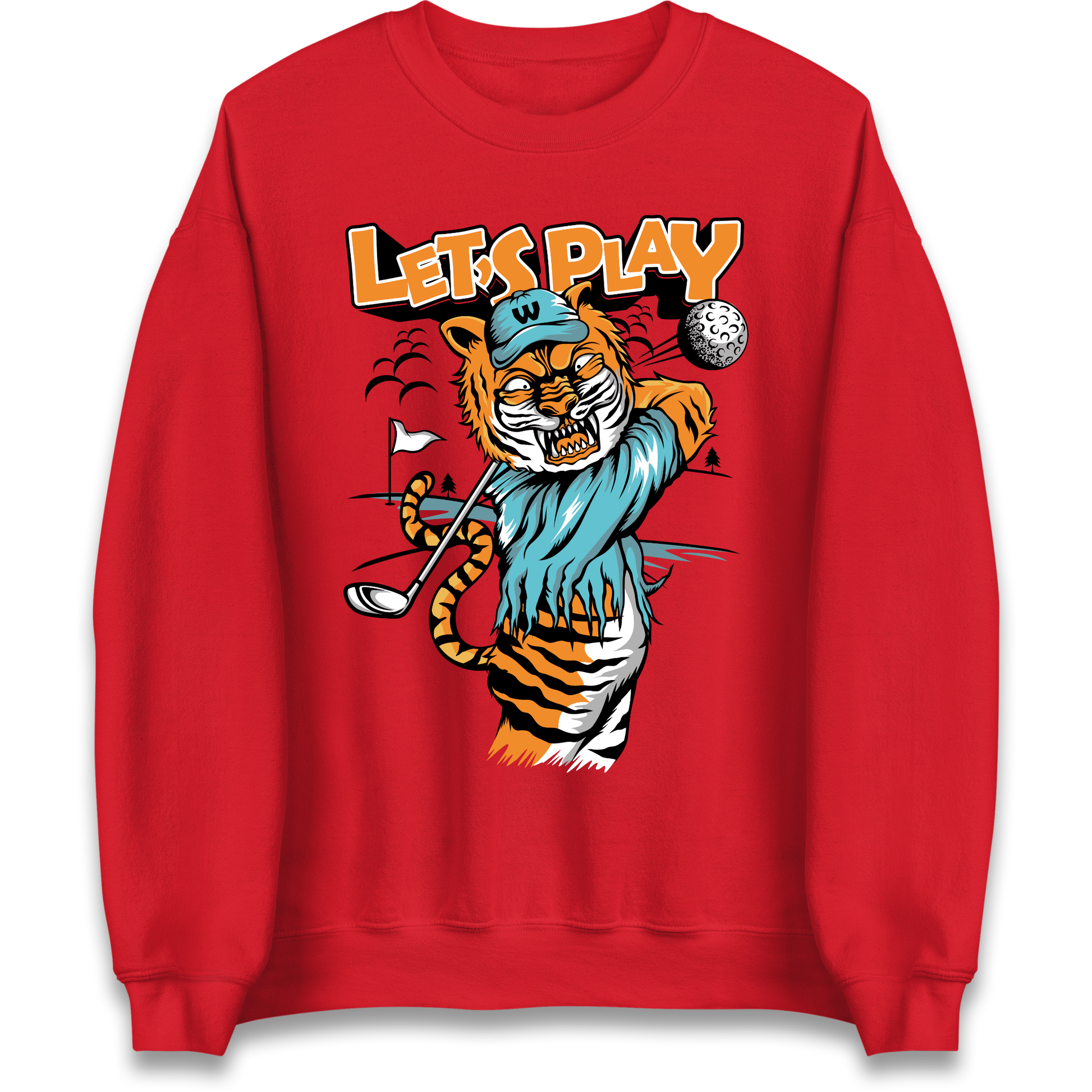 Lets Play Golf Tiger Sweatshirt