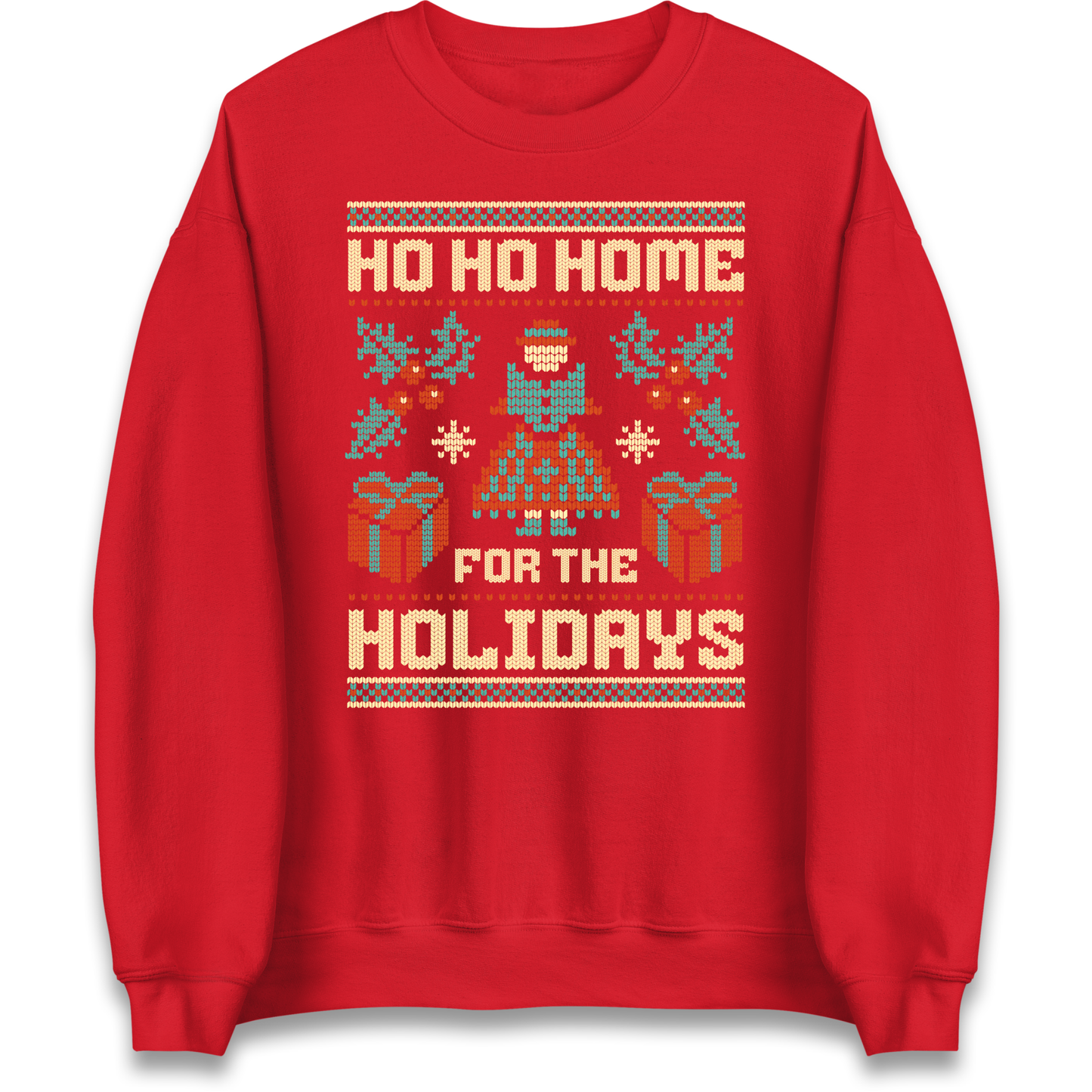 HO HO Home For the Holidays Christmas Sweatshirt