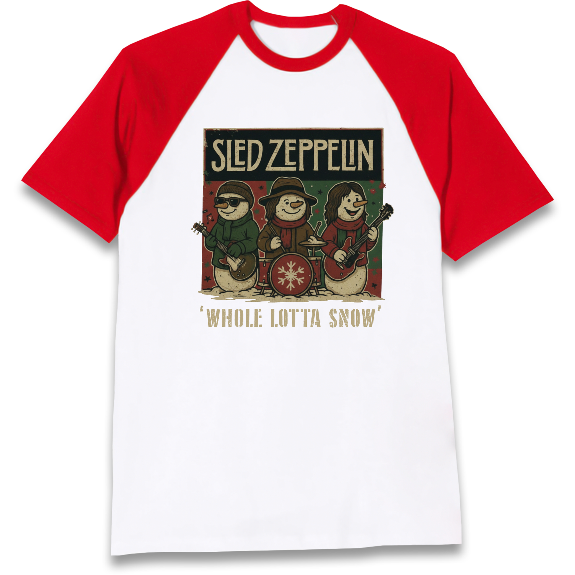 Led Zeppelin Christmas Raglan T Shirt
