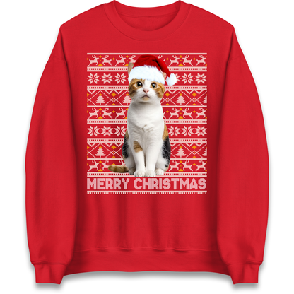 Merry Christmas Cat Sweatshirt