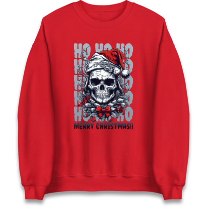 HO HO HO Santa Skelington Christmas Sweatshirt