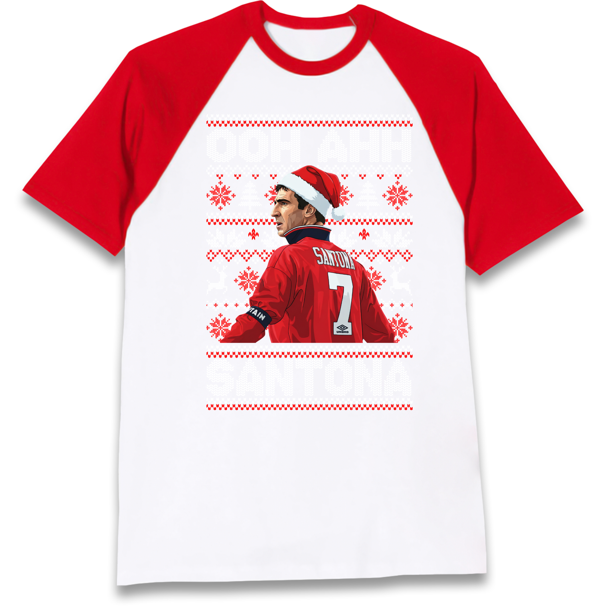 M'nchester United Christmas Raglan T Shirt