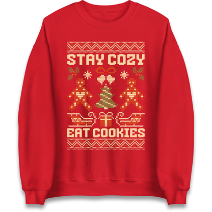 Stay Cozy Eat Cookies Christmas Sweatshirt