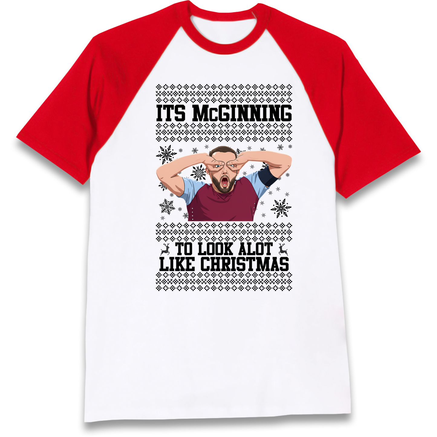 John McGinn Christmas Raglan T Shirt