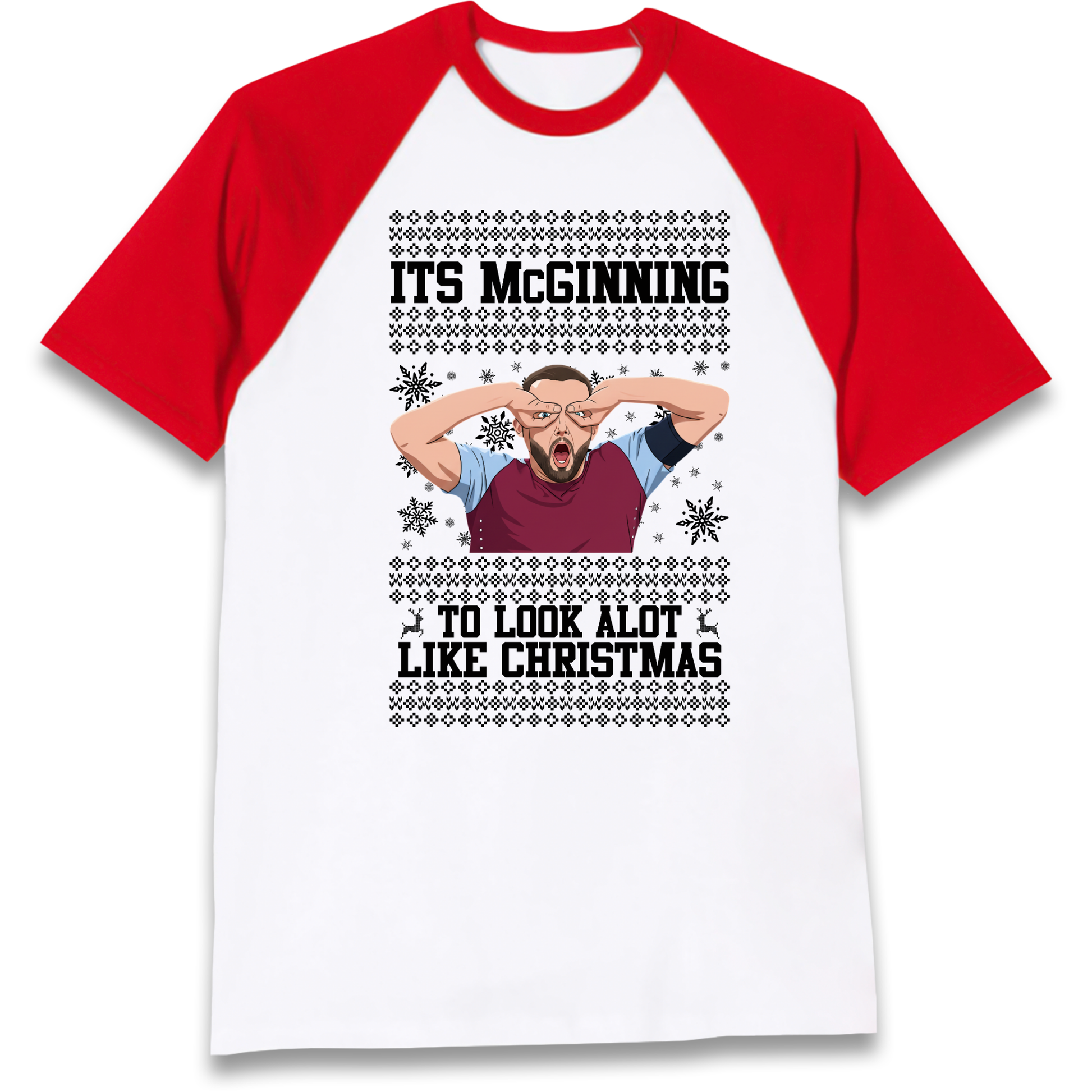 John McGinn Christmas Raglan T Shirt