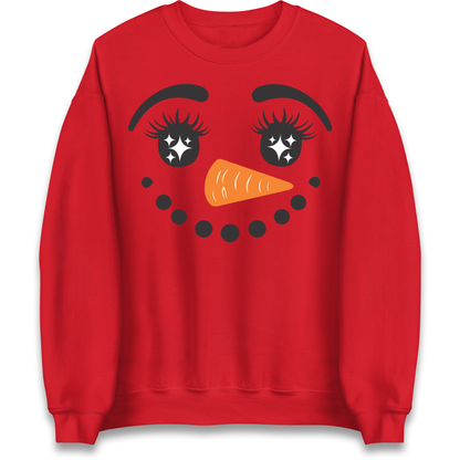 Snowman Face Christmas Sweatshirt