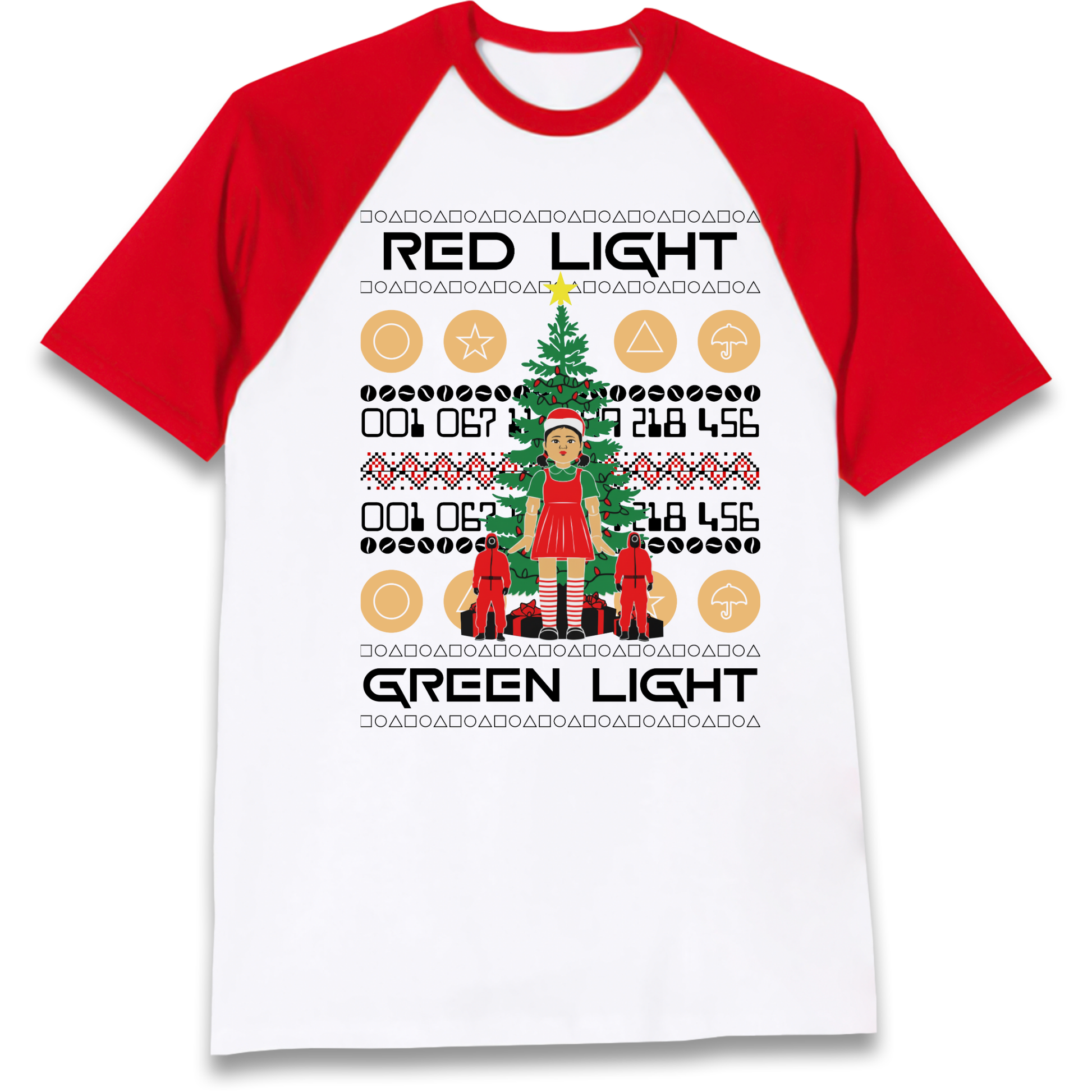 Squid Game Christmas Raglan T Shirt