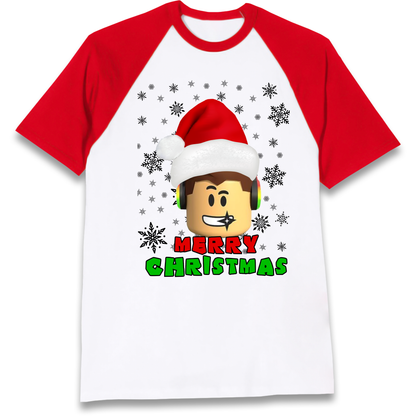 Roblox christmas Raglan T Shirt