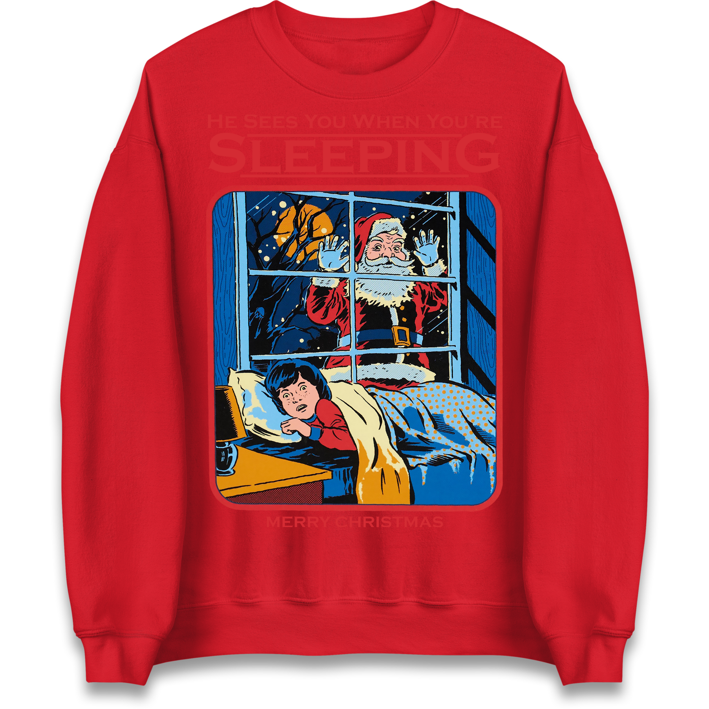 Creepy Santa Claus Christmas Sweatshirt