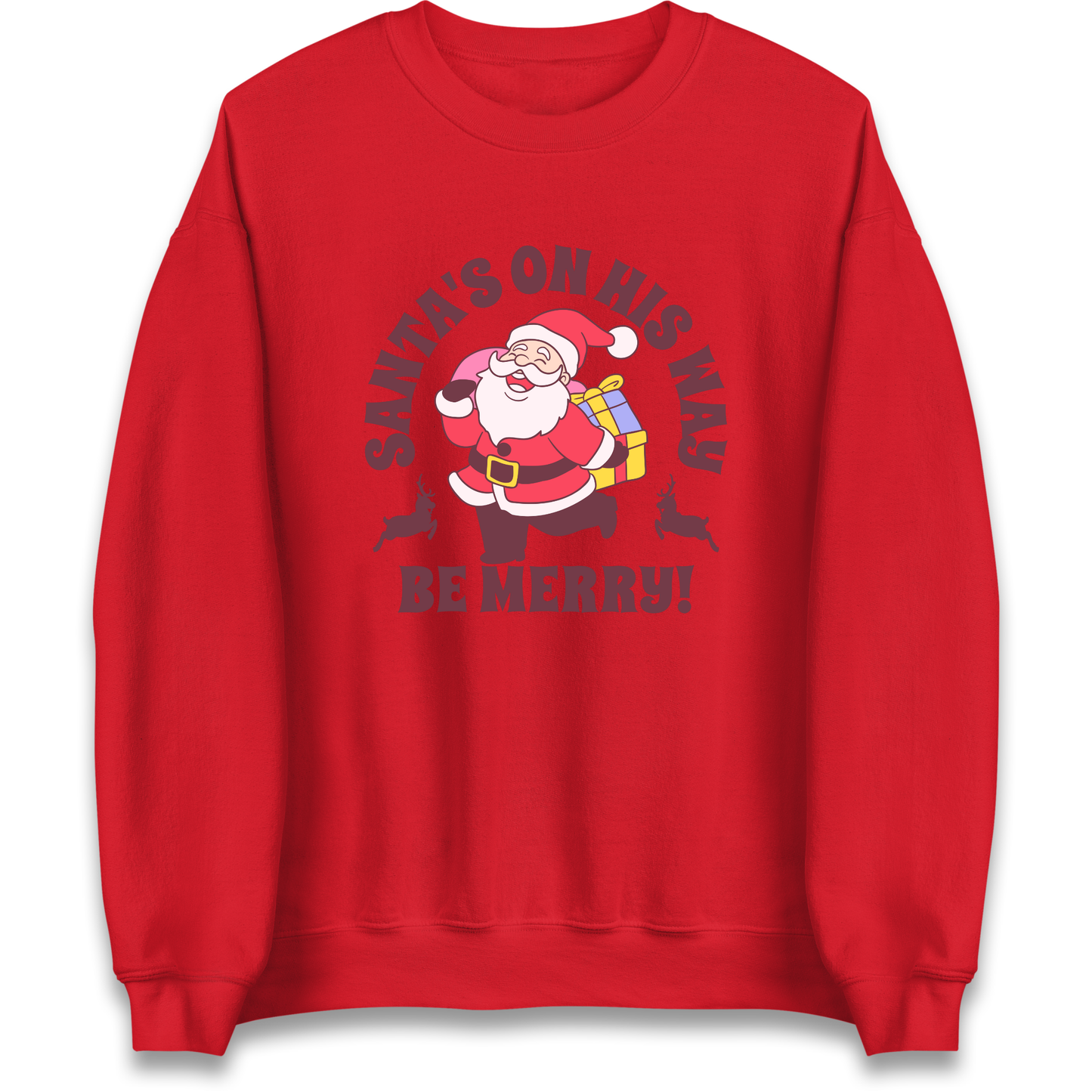 Santa's On His Way Christmas Sweatshirt