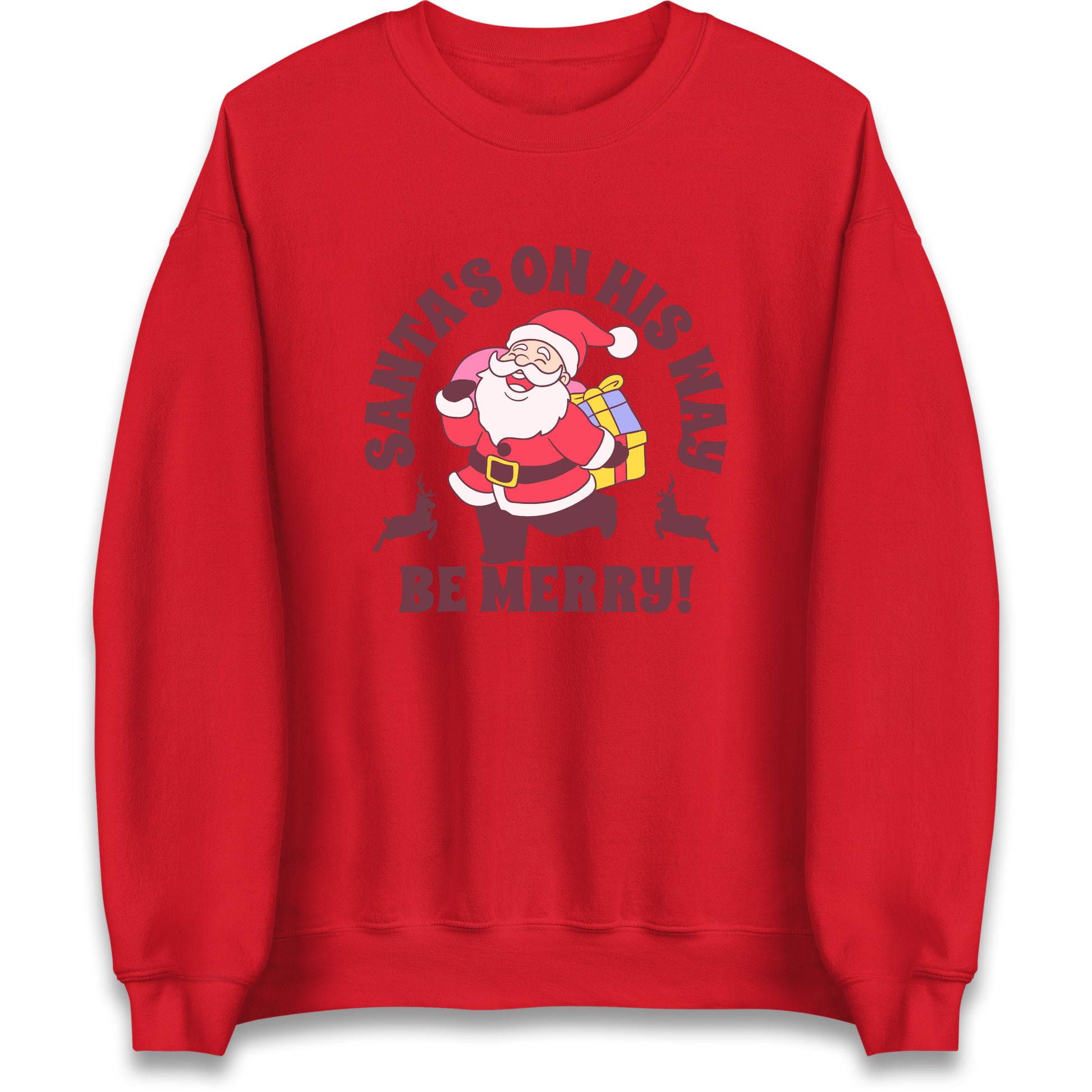 Santa's On His Way Christmas Sweatshirt