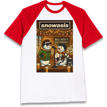 Snowasis Roll Christmas Raglan T Shirt