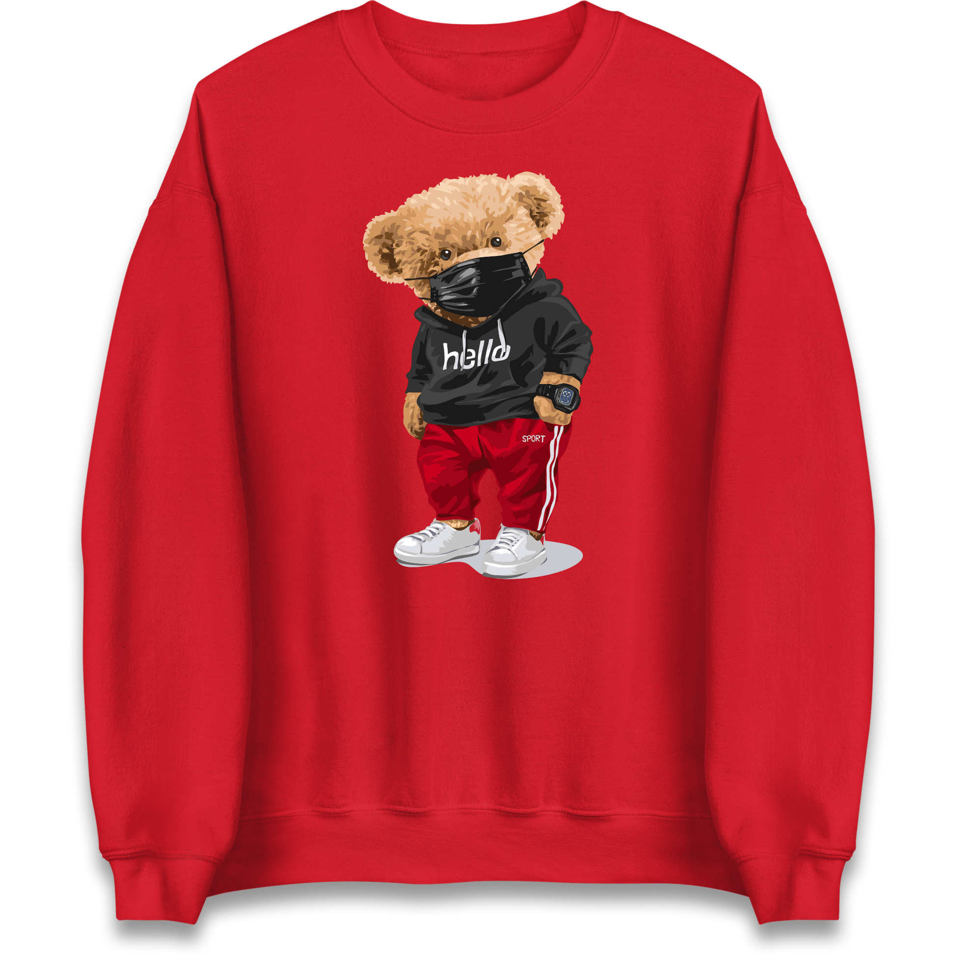 Teddy Bear Hello Streetwear Sweatshirt