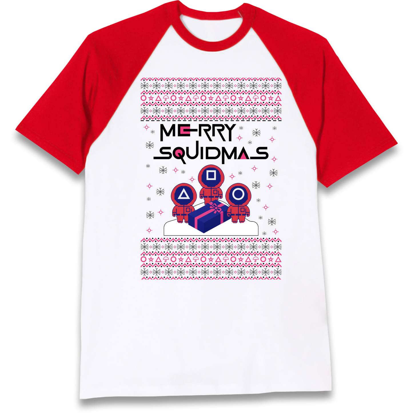 Squid Games Christmas Raglan T Shirt