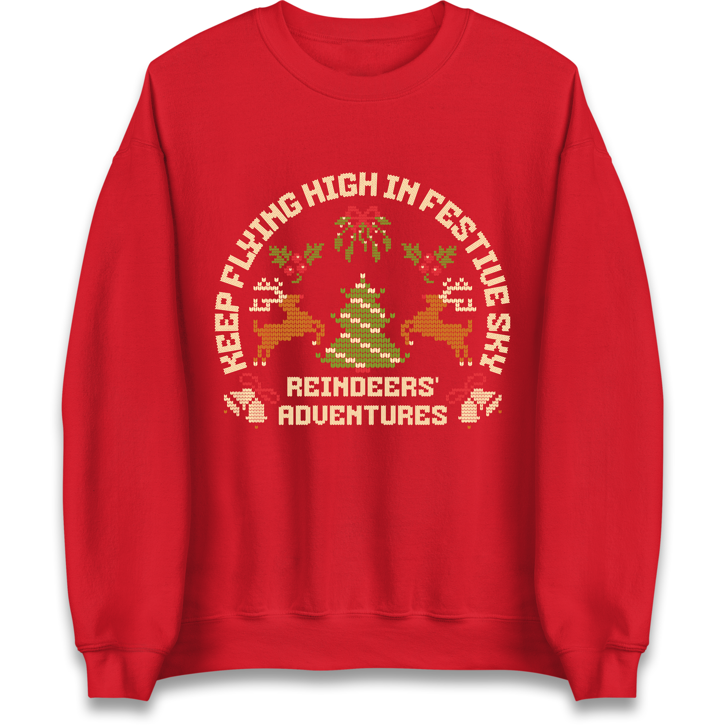 Keep Flying High In Festive Sky Christmas Sweatshirt