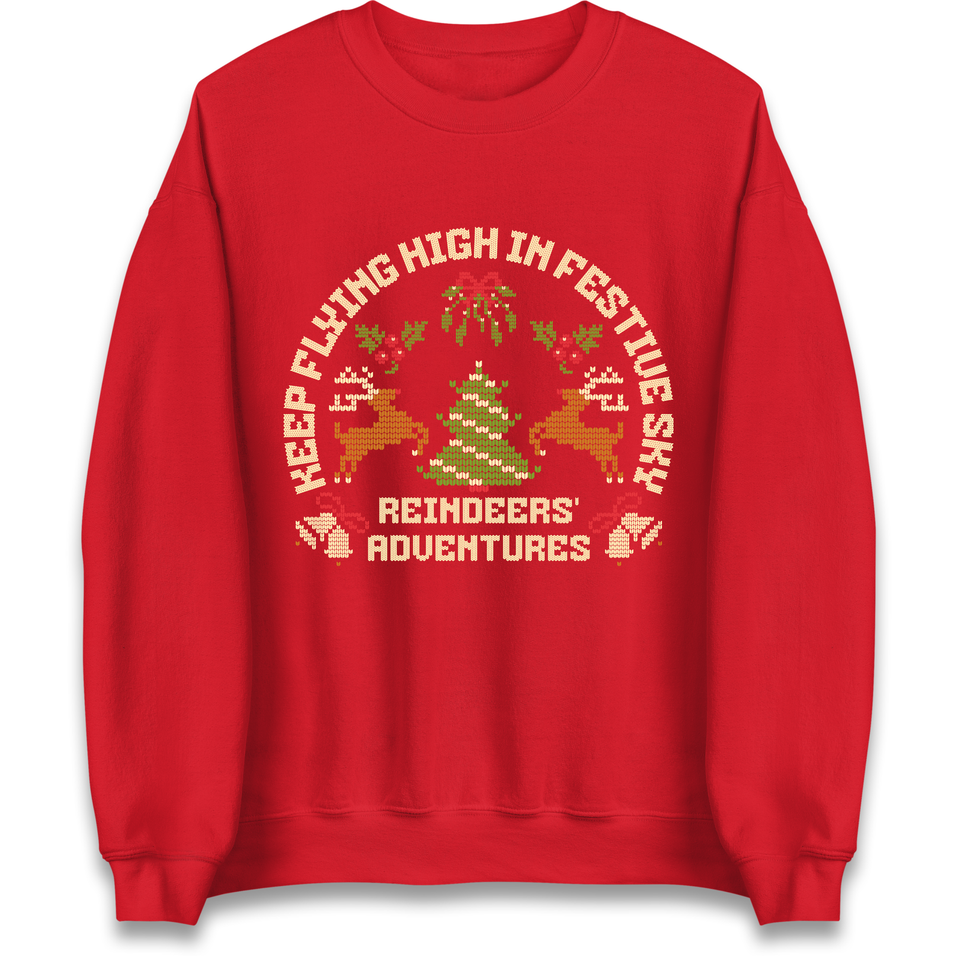 Keep Flying High In Festive Sky Christmas Sweatshirt