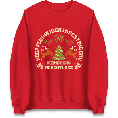 Keep Flying High In Festive Sky Christmas Sweatshirt