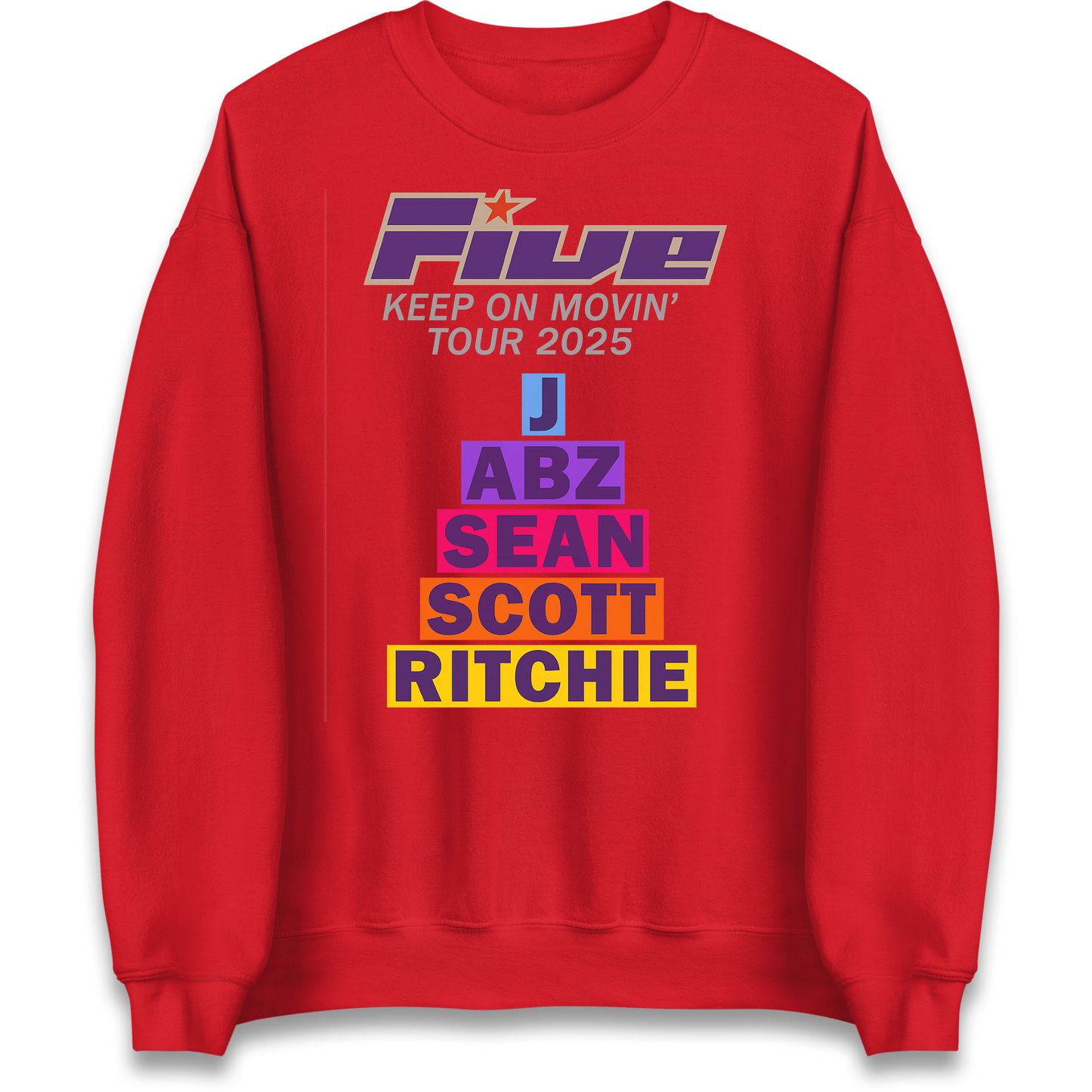 Five Keep On Movin' Tour 2025 Sweatshirt