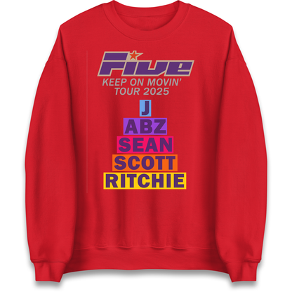 Five Keep On Movin' Tour 2025 Sweatshirt