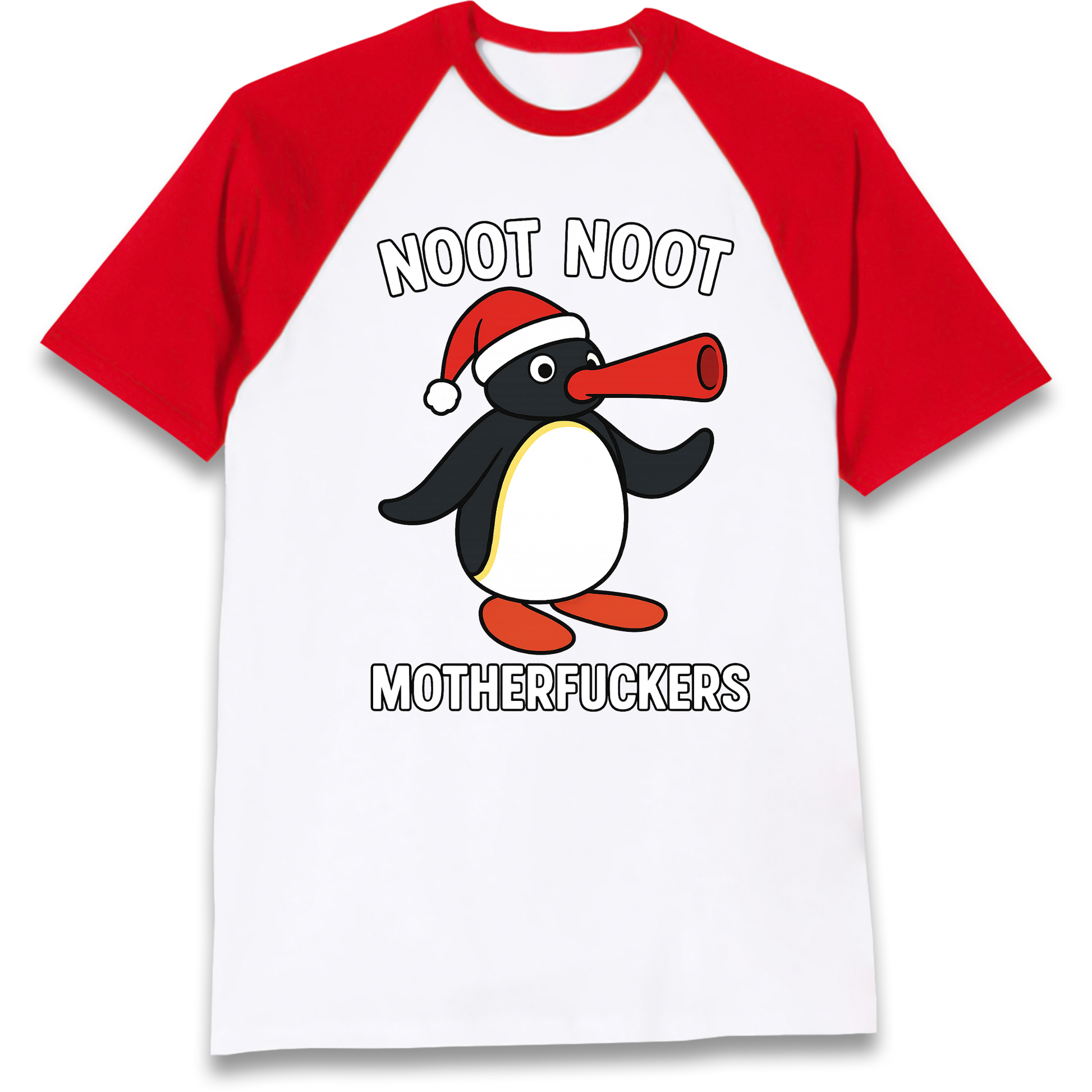 Pingu Christmas Raglan T Shirt