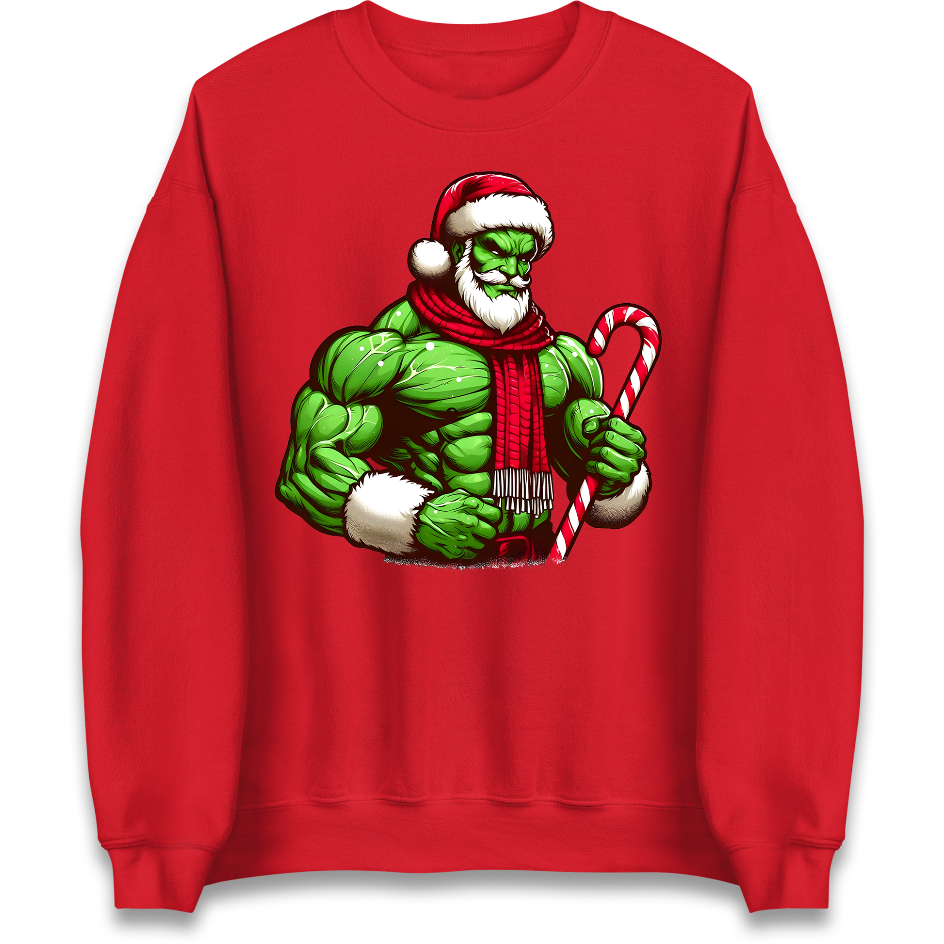 The Hulk Candy Cane Santa Sweatshirt