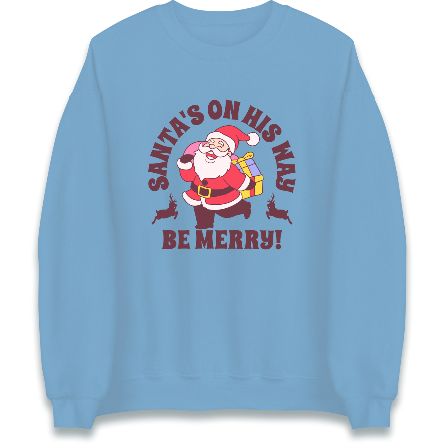 Santa's On His Way Christmas Sweatshirt