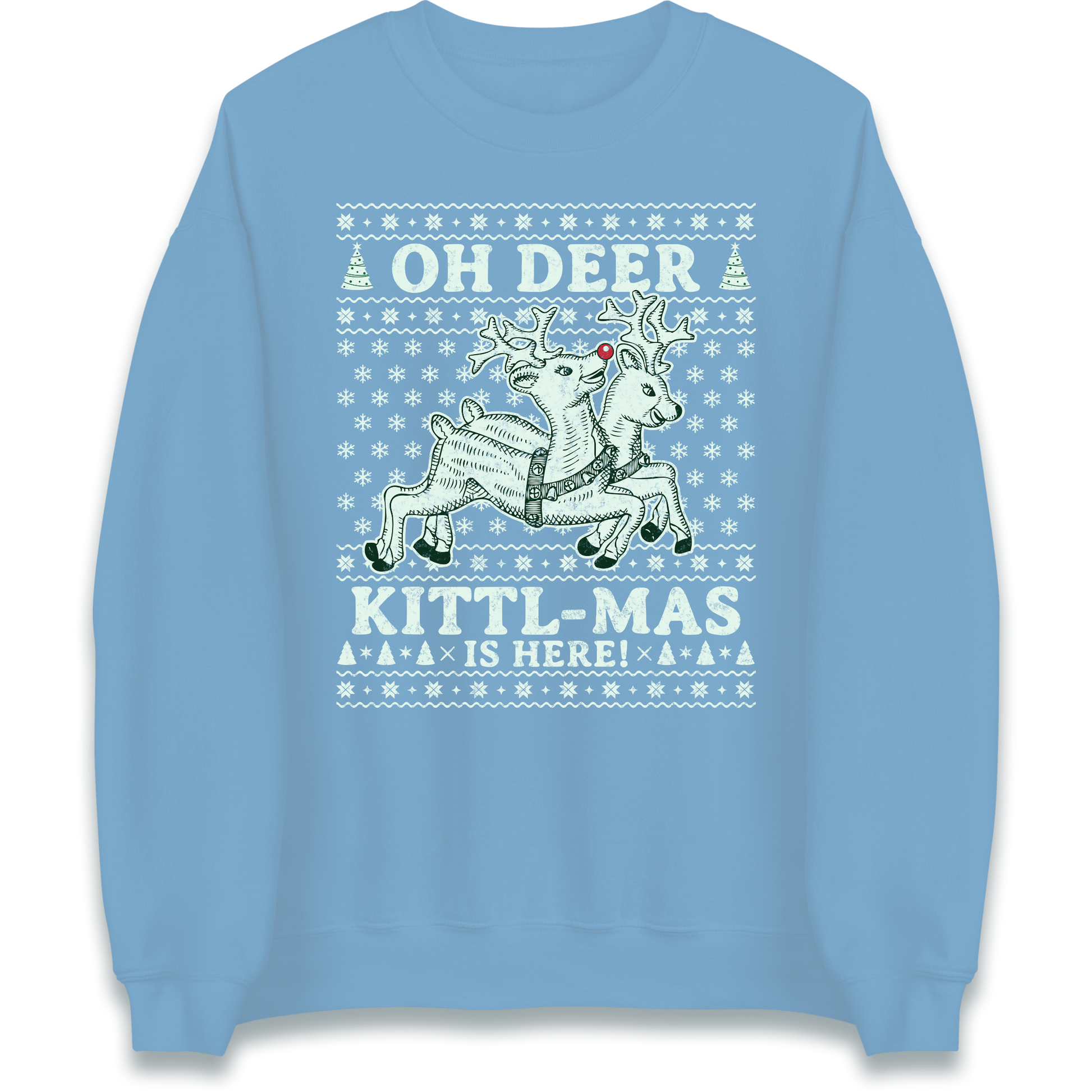 Oh Deer Kittl Mas Is Here Christmas Sweatshirt