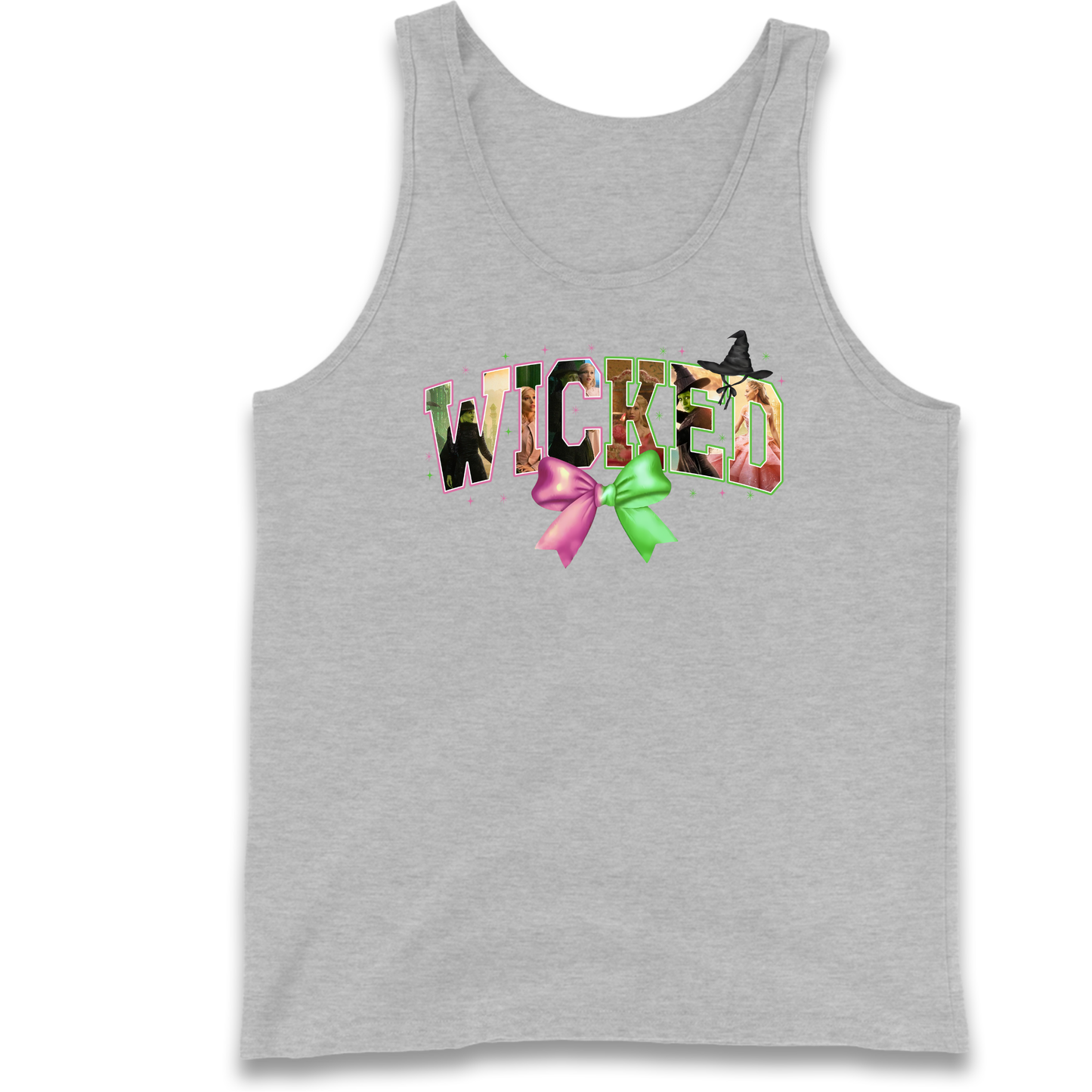 Wicked pink and green Bow Tank Top