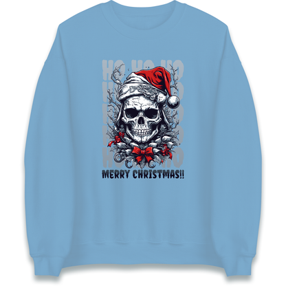 HO HO HO Santa Skelington Christmas Sweatshirt