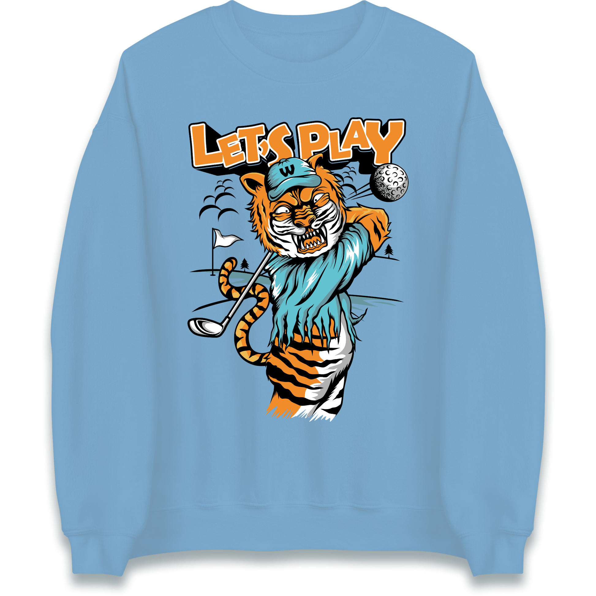 Lets Play Golf Tiger Sweatshirt
