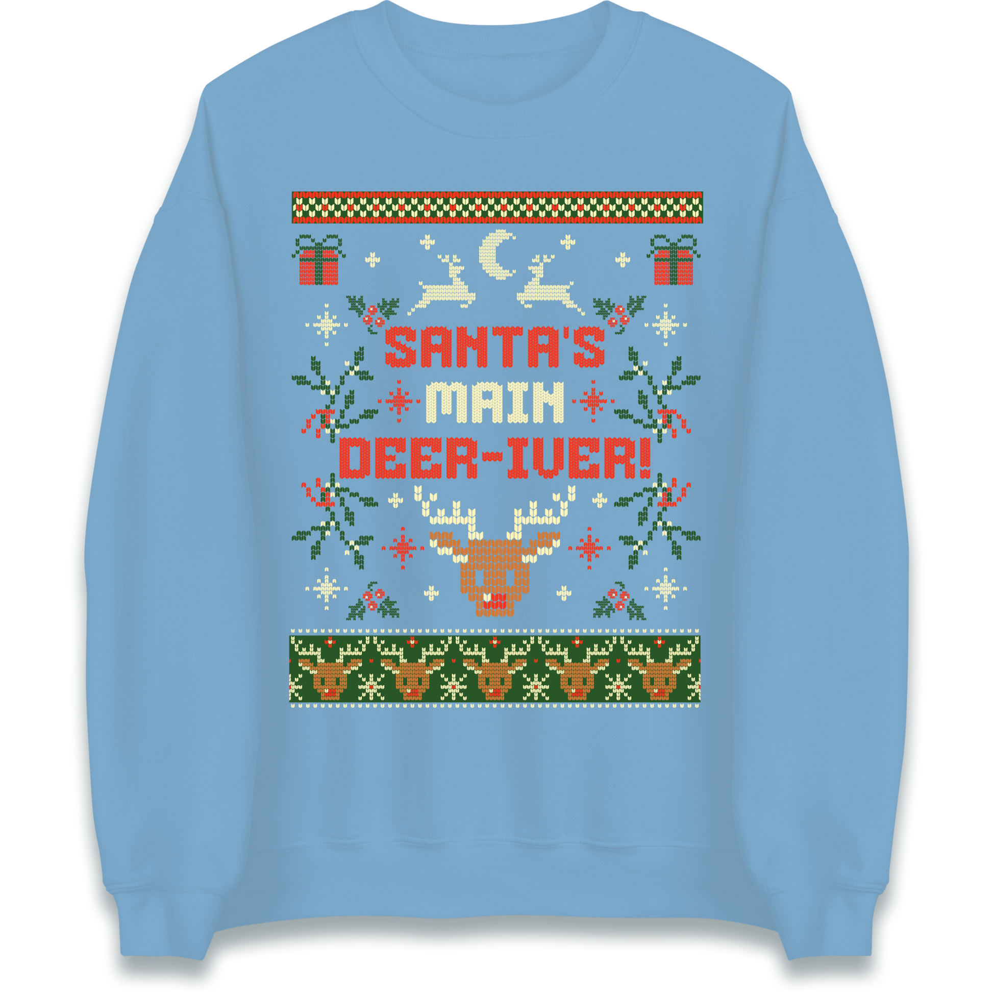 Santas Main Deer iver Christmas Sweatshirt