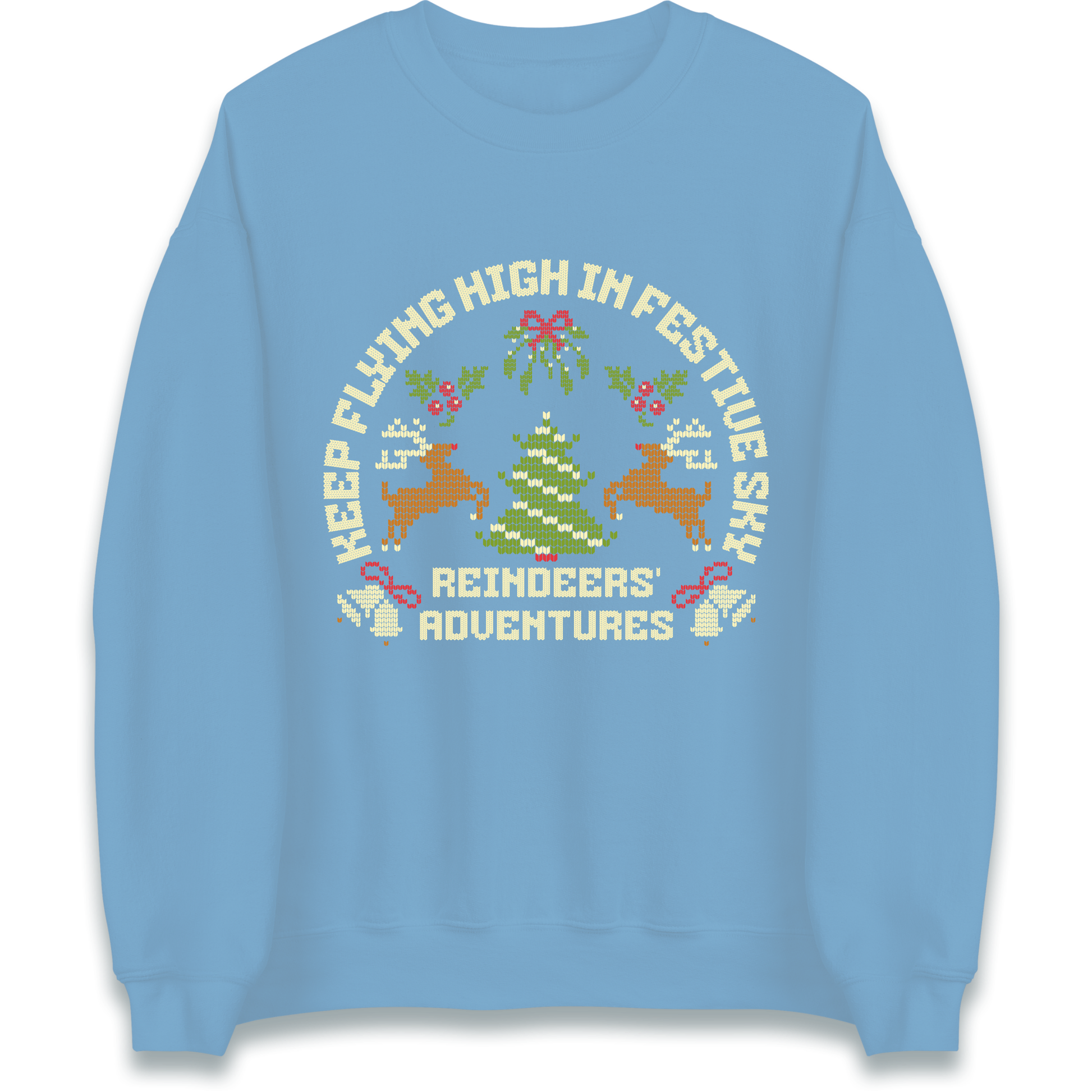Keep Flying High In Festive Sky Christmas Sweatshirt