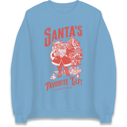 Santas Favourite Elf Christmas Sweatshirt