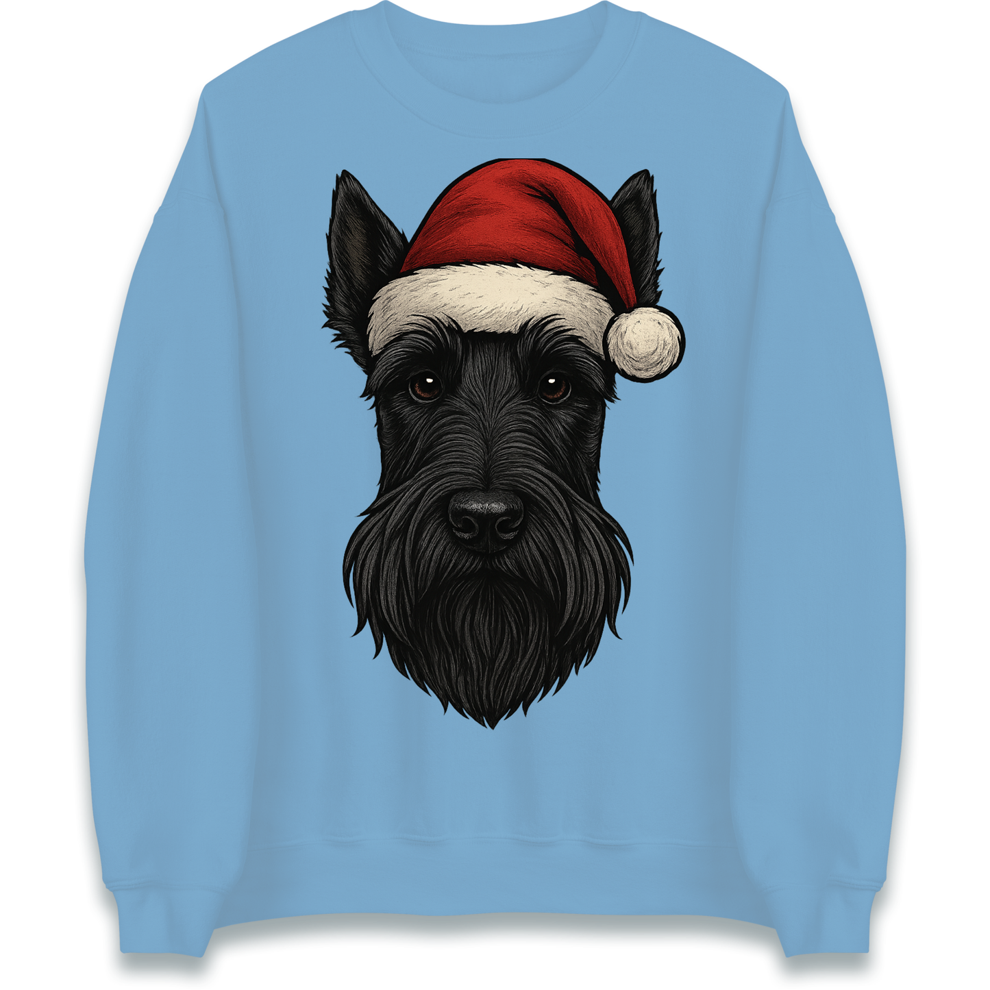 Scottish Terrier Face Christmas Sweatshirt
