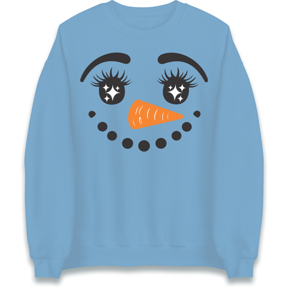 Snowman Face Christmas Sweatshirt
