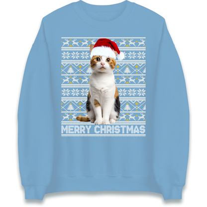 Merry Christmas Cat Sweatshirt