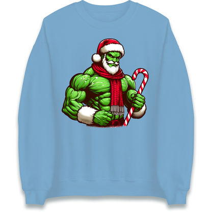 The Hulk Candy Cane Santa Sweatshirt