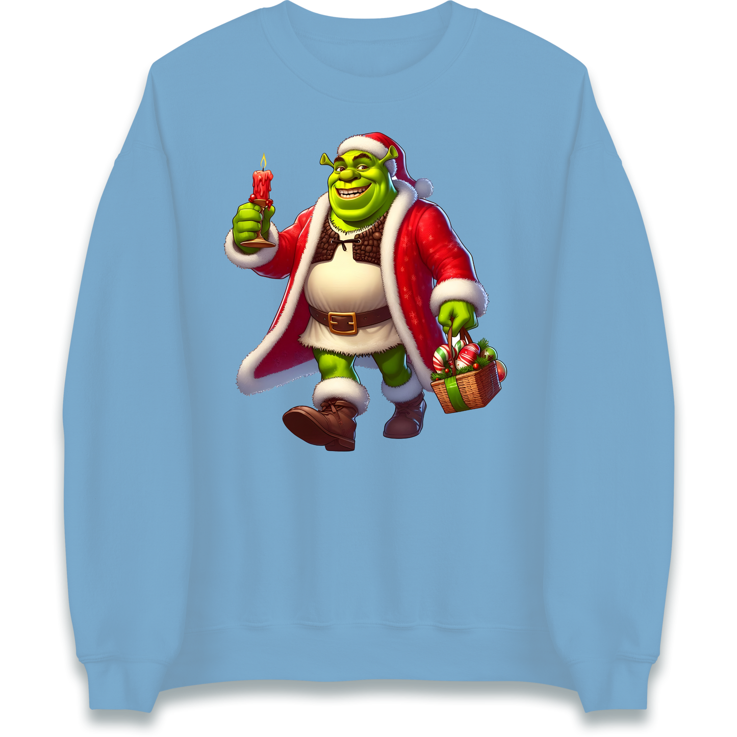 Shrek Santa Candle Sweatshirt