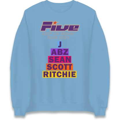 Five Keep On Movin' Tour 2025 Sweatshirt